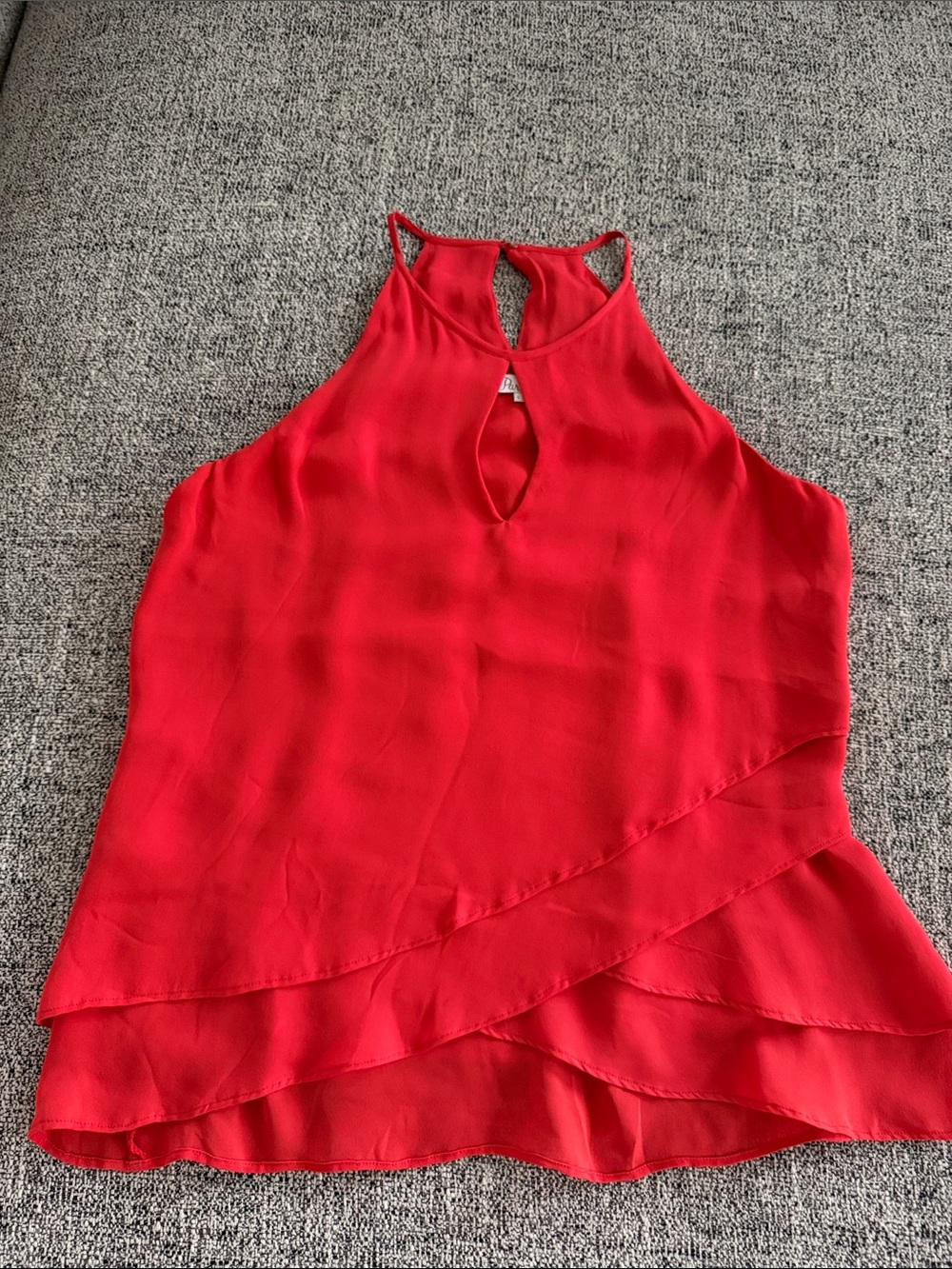 Parker Red Halter Ruffle Camisole